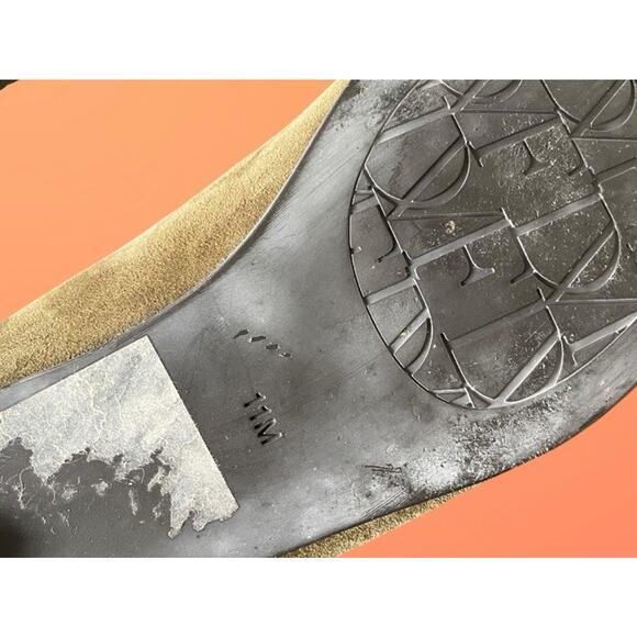 Diane Von Furstenberg Womens DVF Green Suede Flats Gold Knot Logo Size 11 - Picture 10 of 12